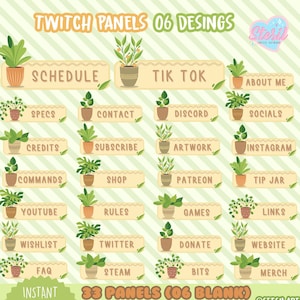 PN-1 / Twitch Panels Plants / Planty / Nature / flowers / succulents / Cute / Streamer