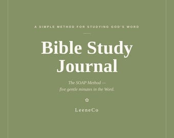 Bible Study Journal Printable, SOAP Scripture Study for Christian Women, Guided Devotional Workbook with Verse Mapping, PDF Download