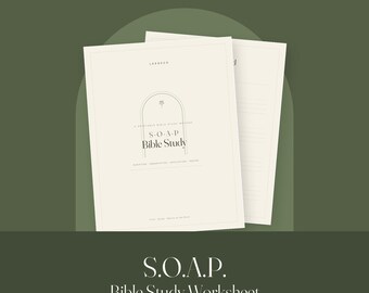 SOAP Bible Study Worksheet Printable | Scripture Study Template, Bible Journaling Page, Quiet Time Devotional PDF, Christian Study Guide