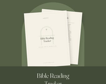 Bible Reading Tracker Printable | Books of the Bible Checklist, Daily Scripture Reading Log, Bible in a Year Chart, Christian PDF