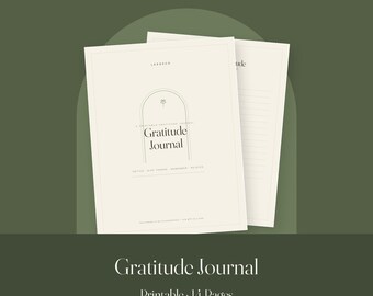 Gratitude Journal Printable | Christian Thankfulness Journal, 30 Days of Gratitude, Daily Blessings Log, Faith Devotional, Christian Gift