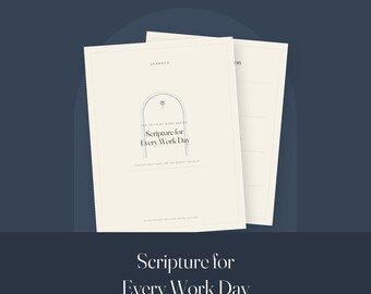 Bible Verses for Work Printable | Christian Work Devotional, Scripture for Anxiety & Burnout, Faith at Work Planner, Notion Template