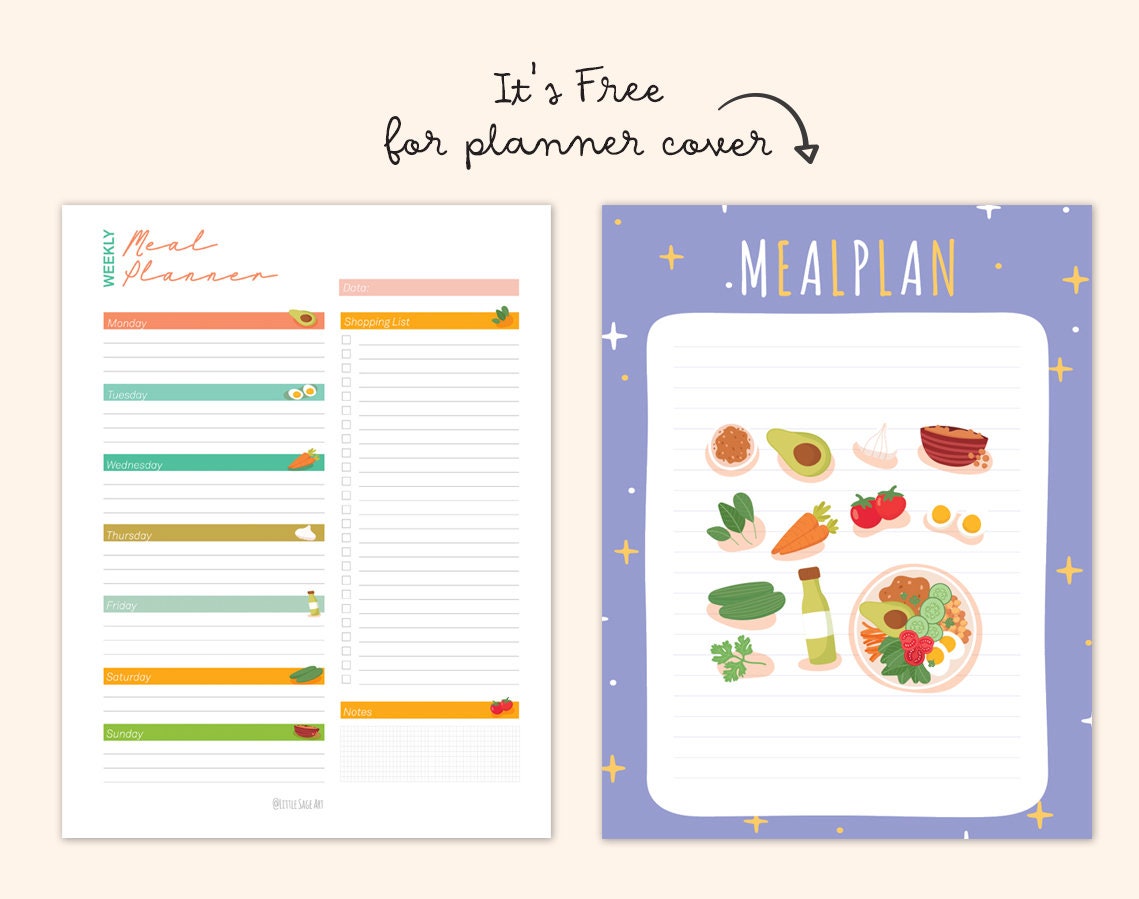 Weekly Healthy Meal Planner Printable, Meal Plan Template, Diet Table ...