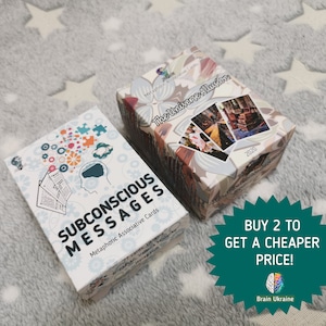 UITVERKOOP: 2 stapels metaforische associatieve kaarten, orakel, psychologiecadeau, therapie, metafoorkaarten, therapietool, coachingkaarten, counseling