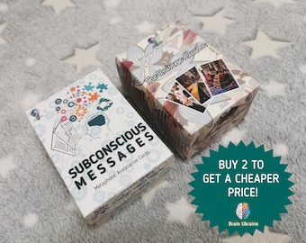 OFERTA: 2 mazos de cartas asociativas metafóricas, paquete, regalo de psicología, terapia, cartas de metáforas, herramienta terapéutica, cartas de coaching, asesoramiento