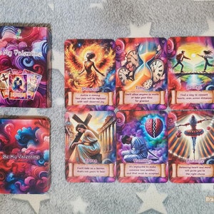 Baraja de oráculo de San Valentín, cartas Be my Valentine, oráculo del amor, regalo de San Valentín, regalo de San Valentín, baraja de tarot de oráculo, Geschenk, + guía en PDF