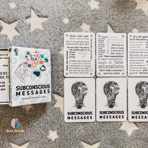 Cartas associativas metafóricas, baralho de mensagens subconscientes, oráculo, presente de psicologia, afirmação, citações, cartas de coaching, cartas de enfrentamento