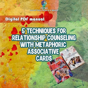 Manuale DIGITALE, 5 tecniche per la consulenza relazionale con le carte associative metaforiche, guida PDF, J!EPIAG, San Valentino, per lei