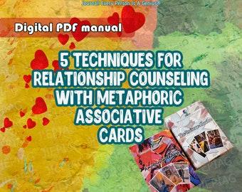 DIGITAL Manual, 5 techniques for relationship counseling with Metaphoric Associative Cards, PDF Guidance, J!EPIAG, Valentine day, for her