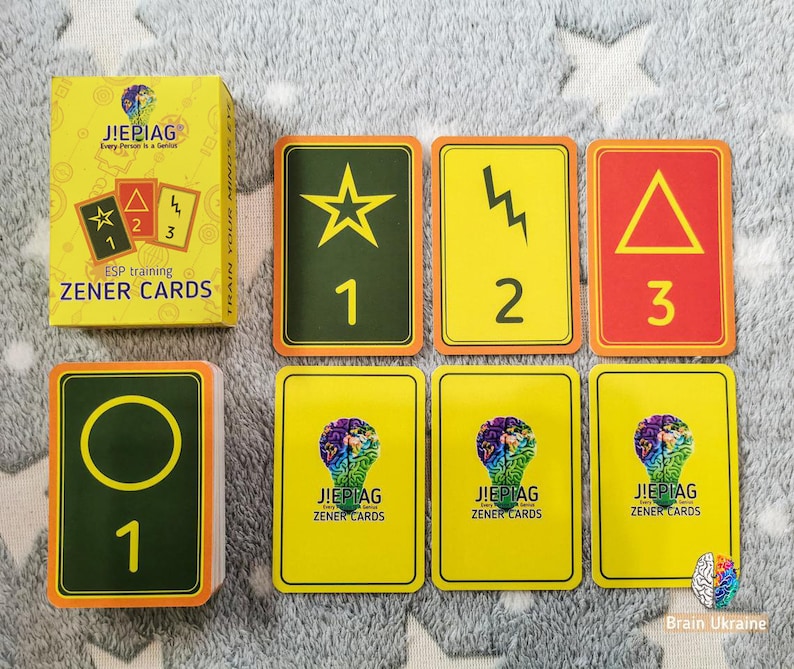 ZENER CARDS Deck Brand-new Design 45 Cards ESP Games - Etsy