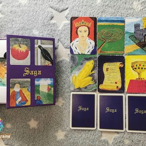Baralho SAGA de cartas associativas metafóricas, ferramenta de psicologia, cartas de terapia, jogo de transformação, terapia de arte, terapia de contos de fadas