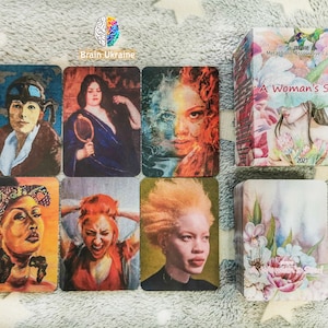 L'anima di una donna, carte associative metaforiche, per lei, regalo di psicologia, mazzo di ritratti, archetipi, festa della mamma, carte di coaching, per le donne