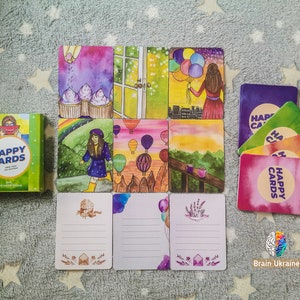 Metaphoric associative cards, HAPPY CARDS deck, psychology tool, therapy cards, counseling, coaching cards, psychological tarot