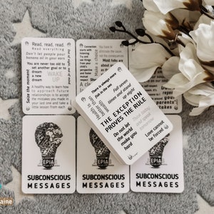 Metaphorical associative cards, Subconscious messages deck, oracle, psychology gift, affirmation, metntal health, quote deck coaching cards
