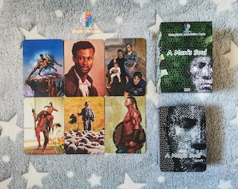 El alma del hombre, cartas asociativas metafóricas, para él, regalo de psicología, baraja de retratos, arquetipos, Día de San Valentín, cartas de coaching, para hombres