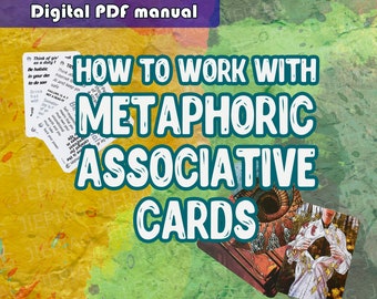 DIGITAL Manual on How to Use Metaphoric Associative Cards. PDF Guide coaching cards, J!EPIAG, psychology gift, therapy cards, coping cards