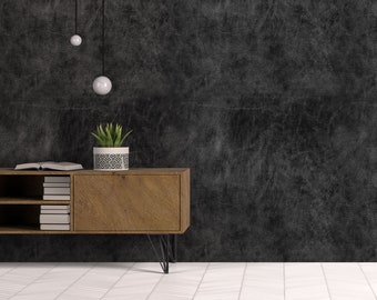 Black Leather Wallpaper - Vintage Textures Leather Wallpaper - Italian Leather Black - Vintage Leather - WIV 581
