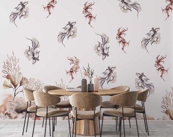 Fishes Wallpaper - Fish in the Sea Wall Decor - Fishes and Sea Plants Wall Mural- Apo Reef 714