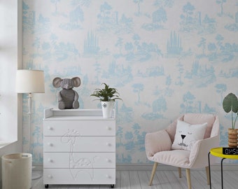Toile De Jouy Wallpaper Etsy Toile De Jouy Wallpaper Etsy