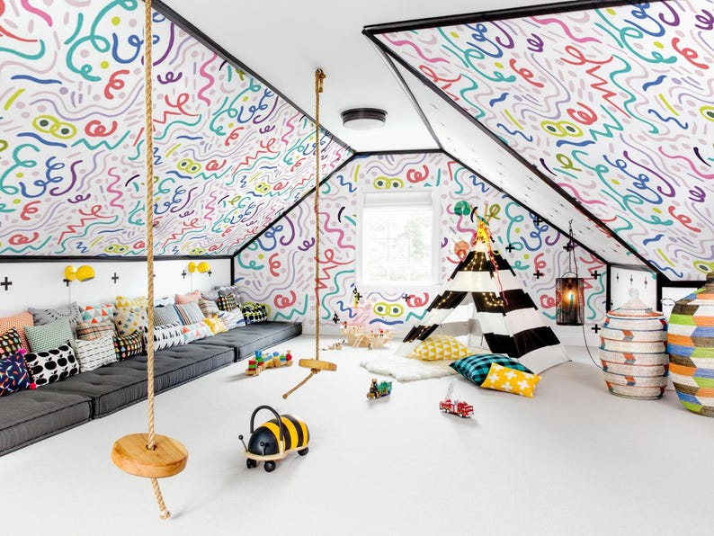 Colorful Wallpaper - Fun Wallpaper - Kids Wallpaper - WIV 648 image 4
