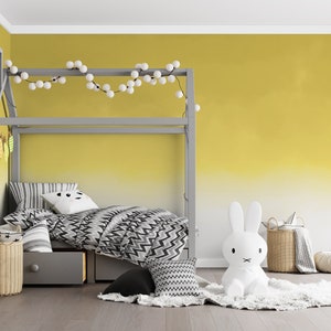 Ombre Yellow Wallpaper - Watercolor Yellow Wallpaper - Clouds Wallpaper - WIV 875