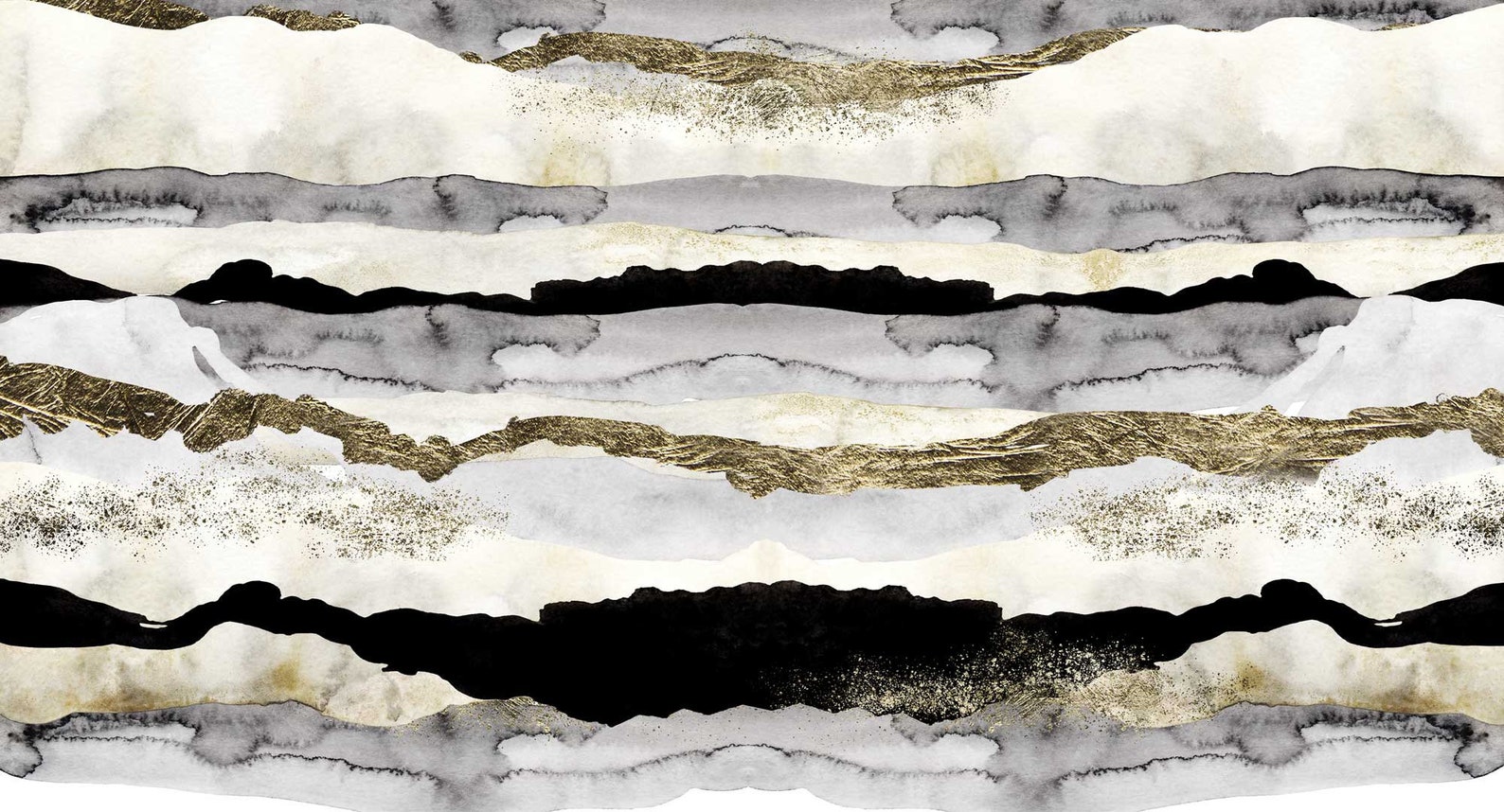 Ombre Black and Gold Wallpaper art Wallpaper Black and Gold Etsy