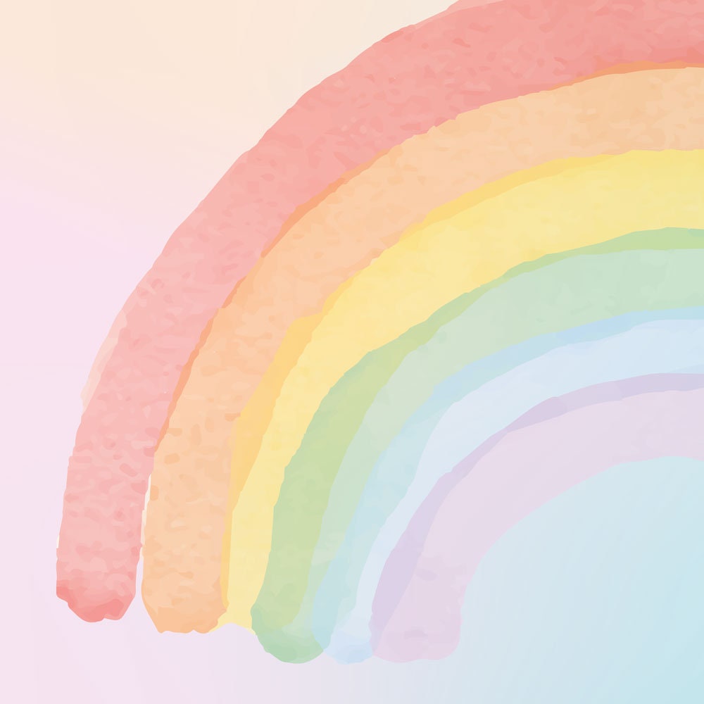 Rainbow Wallpaper, Peel and Stick Nursery Wall Decor, Kids Wall Mural ...