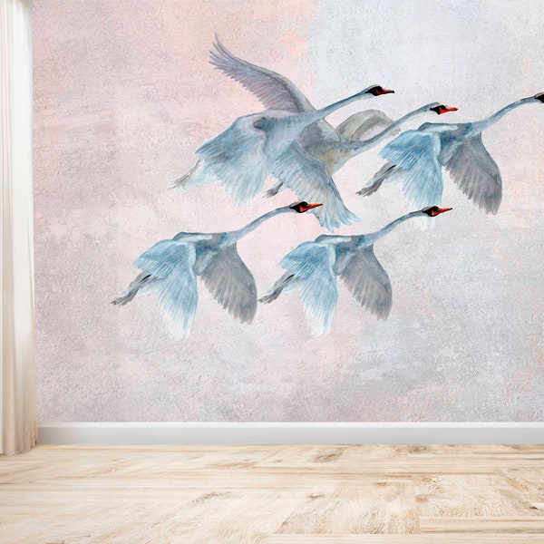 Crane Birds Wall Etsy