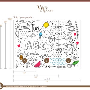Fun Wallpaper for Kids - ABC Wallpaper Kids - Alphabet Wallpaper Kids - Colorful Wallpaper - ABC Fun - WIV 729 image 9