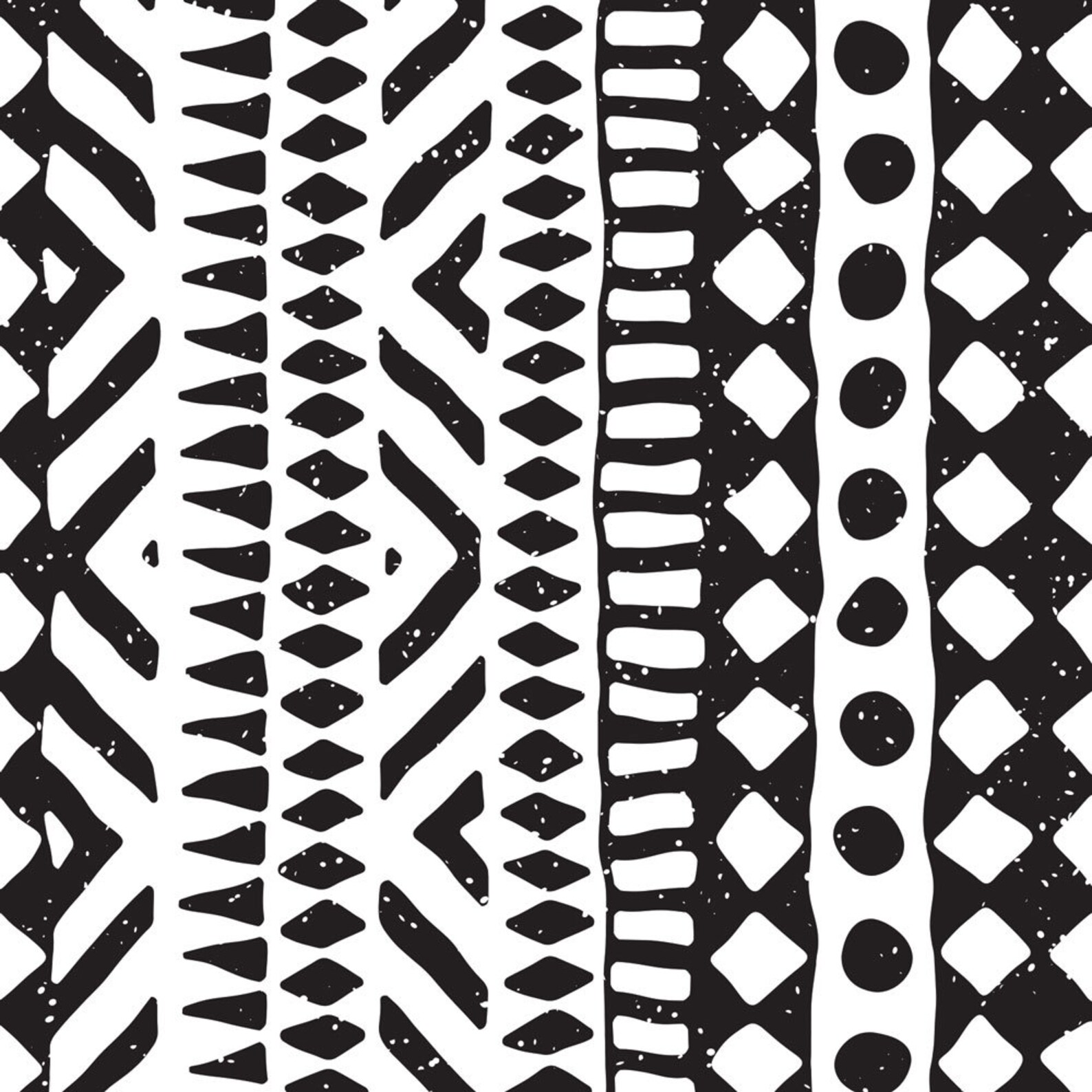 Black and white bohemian wallpaper African wallpaper boho Etsy Nederland