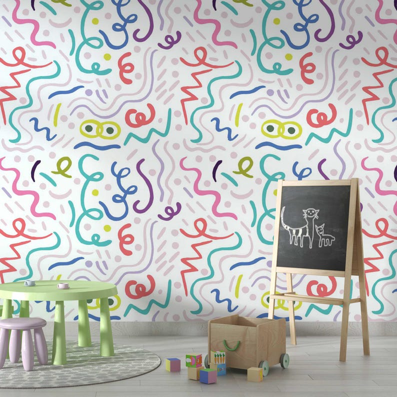 Colorful Wallpaper - Fun Wallpaper - Kids Wallpaper - WIV 648 image 2