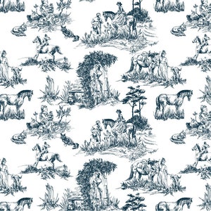 French Country Wallpaper Available in Others Colors French Toiles Wallpaper Horse Castle Tree Wallpaper Savoy WIV 470 image 2