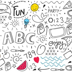 Fun Wallpaper for Kids - ABC Wallpaper Kids - Alphabet Wallpaper Kids - Colorful Wallpaper - ABC Fun - WIV 729 image 2