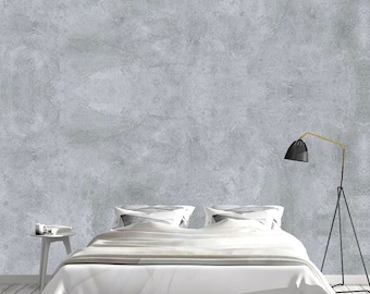 Rustic Concrete Removable Wallpaper: Gray Industrial Wall Mural
