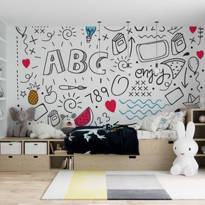 Fun Wallpaper for Kids - ABC Wallpaper Kids - Alphabet Wallpaper Kids - Colorful Wallpaper - ABC Fun - WIV 729 image 3