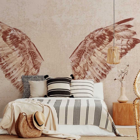 Bohemian Wings Bohemian Wallpaper-angel Wings Wallpaper - Etsy Bohemian Wings Bohemian Wallpaper-angel Wings Wallpaper - Etsy