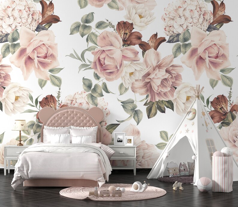 Floral Wallpaper Girl Bedroom Wallpaper Unique Design Blossom 