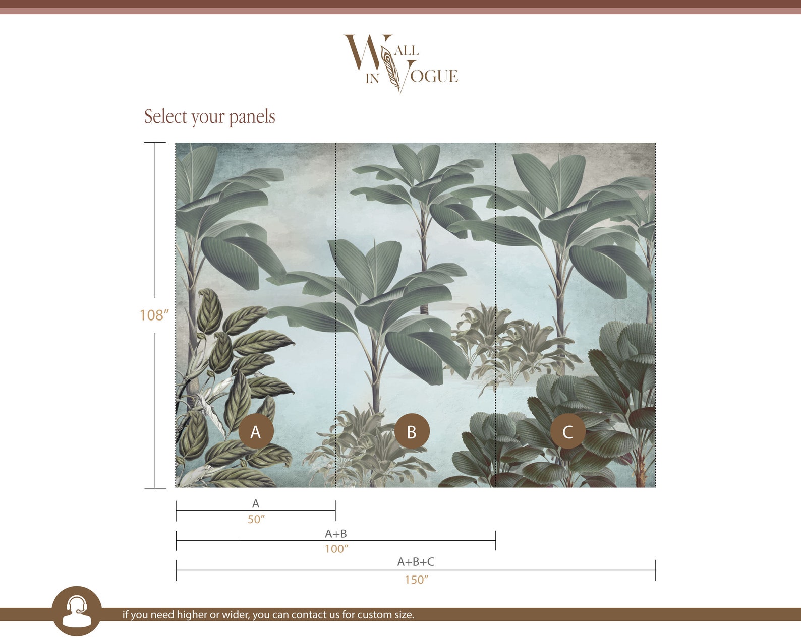 Rainforest Wallpaper tropical Vintage Decor Wallpaper wall Etsy