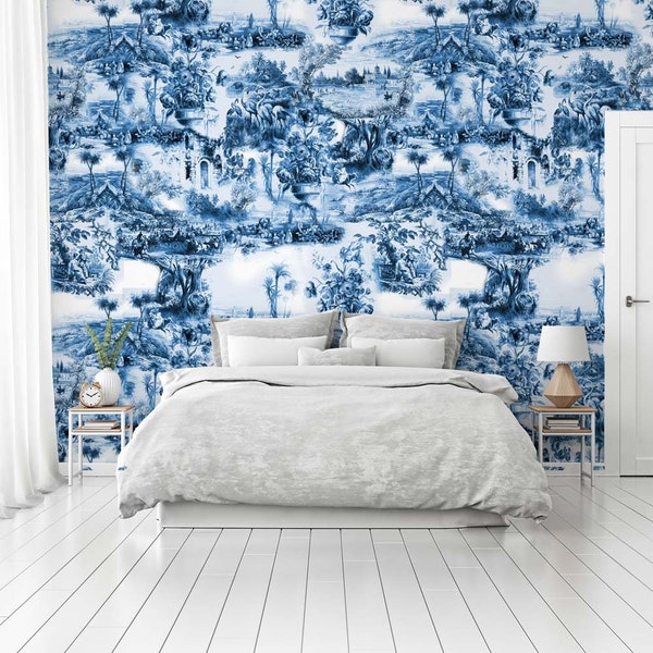 French Country Peel and Stick Wallpaper - Etsy