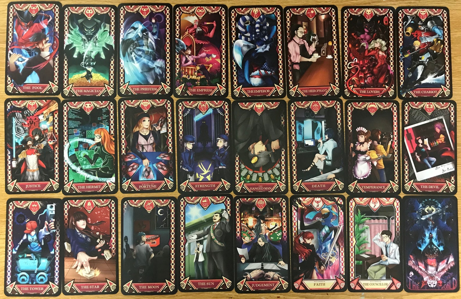 Persona 5 Custom Tarot Cards Etsy