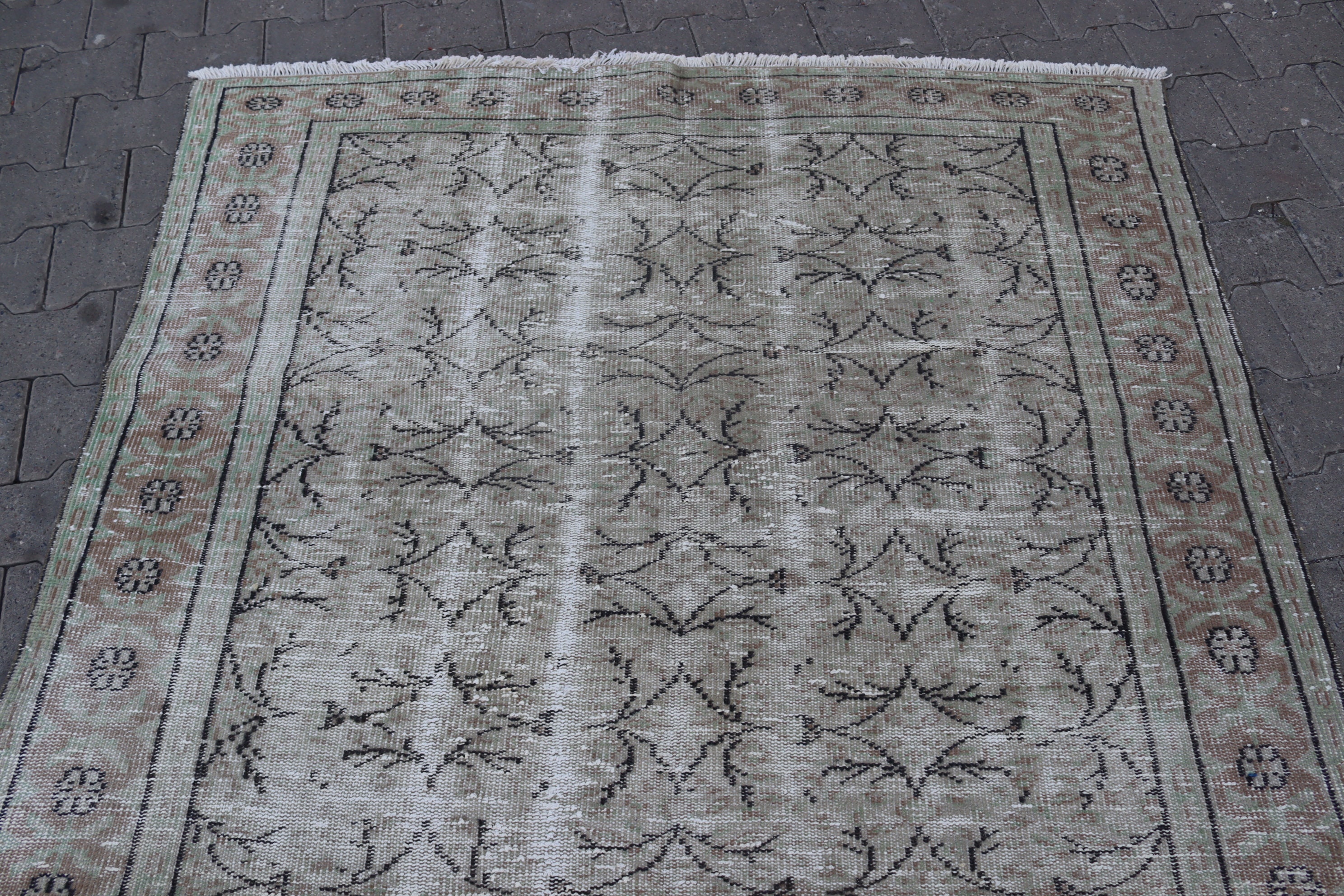 Pale Turkish Rug Large Area Rug Vintage Rug Coastal Rug | Etsy