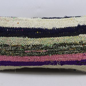 handwoven kilim pillow cover decorative lumbar pillow tribal kilim pillow livingroom kilim pillow organic pillow 12x24 pillow cover 1860