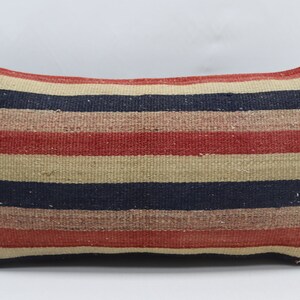 gestreept decor kilim kussensloop woonkamer kussen decoratief lumbaal kussen Turks rustiek kussen nomadisch kussen 12x24 kussensloop nr 1348