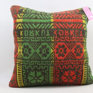 turkish kilim pillow nomadic kilim pillow anatolian kilim pillow decorative kilim pillow bohemian pillow 20x20 kilim pillow cover no 1397