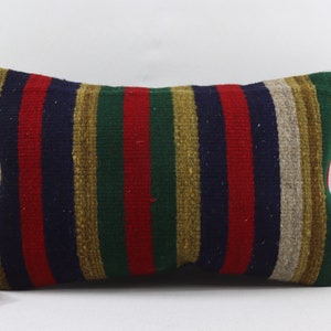 sofa lumbar kilim pillow cover turkish pillow home decor pillow decorative kilim pillow natural pillow 12x20 inches pillow cover no 2193