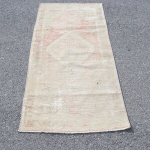 Turkish runner rug, Vintage rug, Hallway rug, Oushak rug, Home decor, Natural wool rug, Anatolian rug, Farmhouse decor, 2.4 x 5.4 ft TRV1837