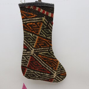 decorative kilim christmas stocking 11x18 christmas stocking fireplace decorative santa socks ethnic christmas gift wall decor socks No 25