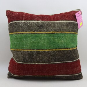 anatolian kilim pillow organic boho pillow nomadic kilim home decor pillow patio decor kilim pillow 16 x 16 inch kilim pillow cover no 2728