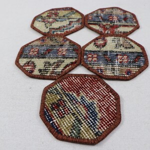 5 pieces coaster,  Kitchen decor, Home decor, Boho decor, Beer coaster, Cup coasters, Mug pads, Drink mat, 5.5 x 5.5 inch  coaster no 956