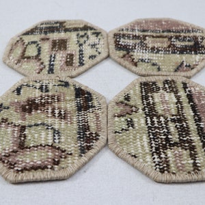 4 pieces coaster, Kitchen decor, Home decor, Boho decor, Beer coaster, Cup coasters, Mug pads, Drink mat, 5.5 x 5.5 inch  coaster no 895